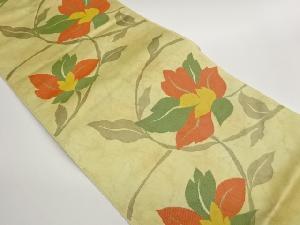 花葉模様織出し名古屋帯